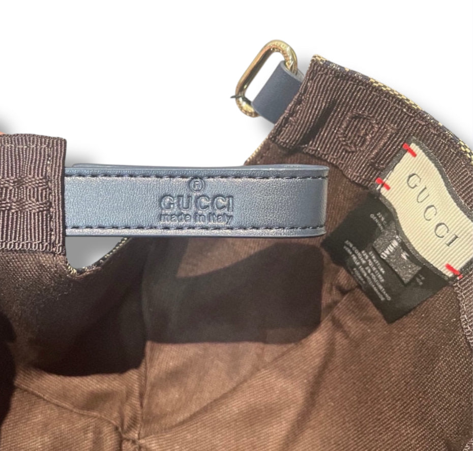 Blue Canvas Gucci Cap