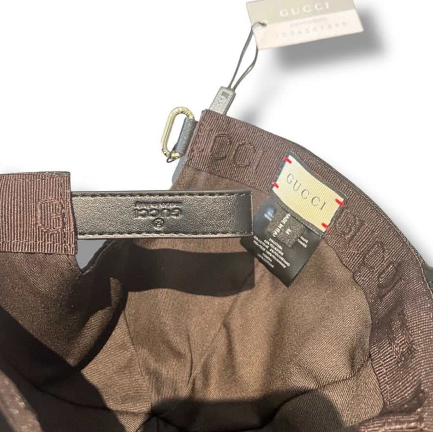 Black Canvas Gucci Cap
