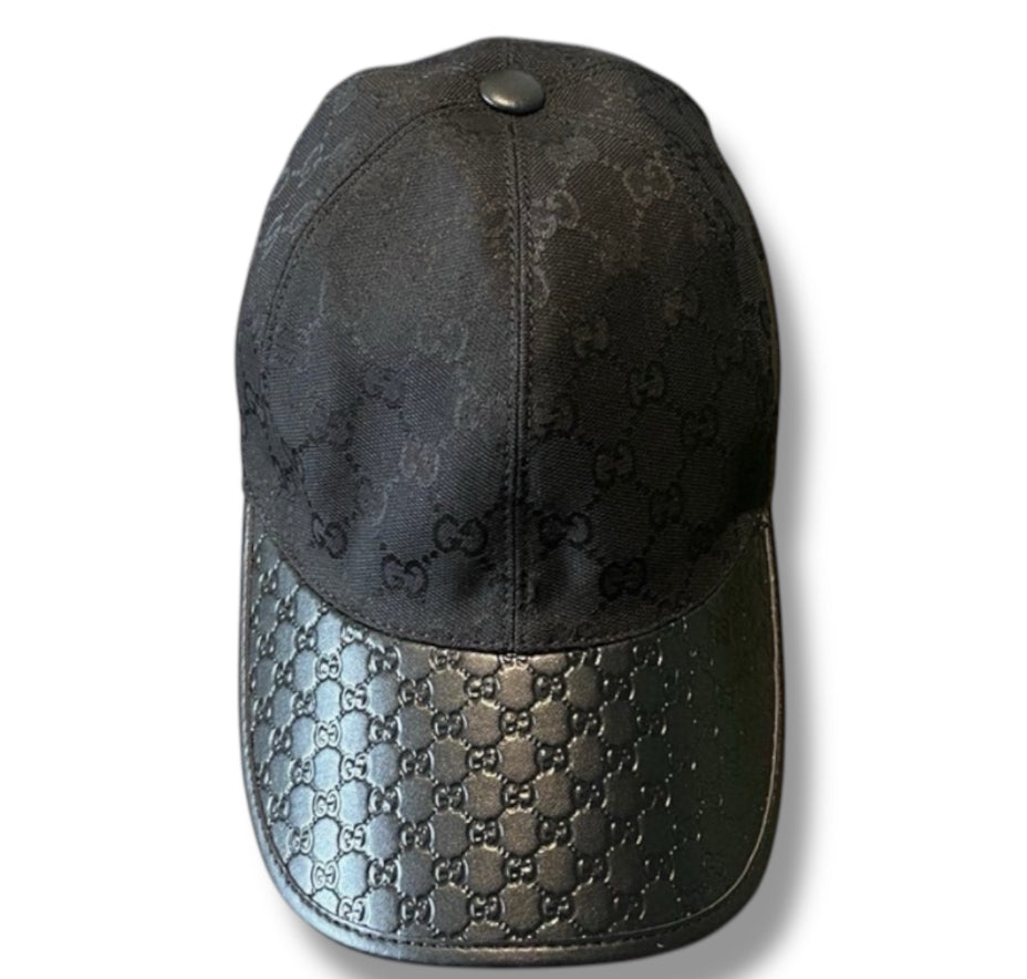 Black Canvas Gucci Cap